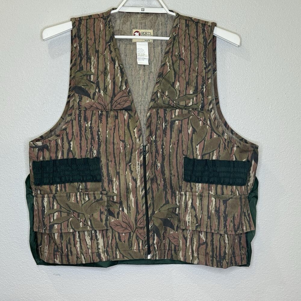 Vintage Sports Afield Realtree Camouflage Hunting Game Bag Vest Mens Size Large